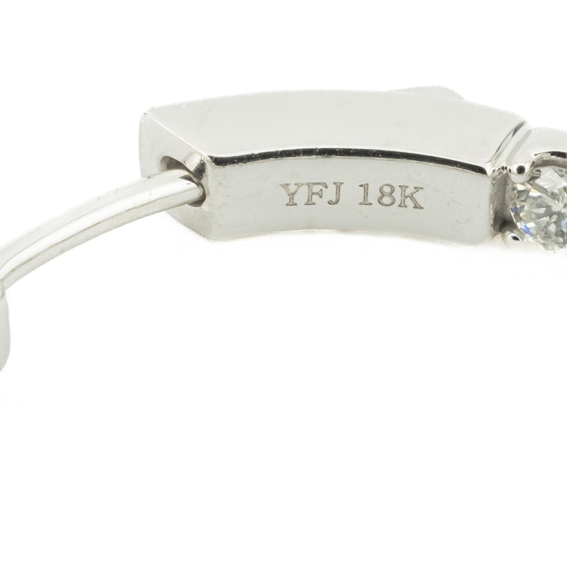 2.55ctw Diamond Hoop Earrings in 18K White Gold
