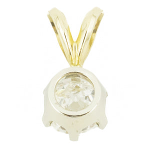 1.00ctw Old Mine Diamond Solitaire Pendant in 14K Yellow Gold - Chain Not Included