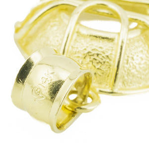 Gold Catchers Mask Pendant in 14K Yellow Gold - 3.6 grams