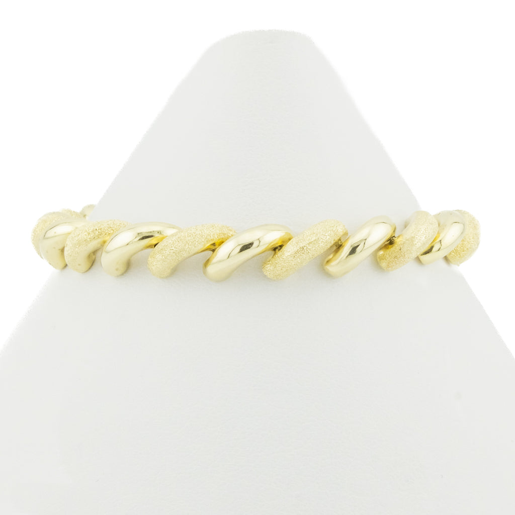 7mm Wide San Marco 7" Bracelet in 14K Yellow Gold - 12.4 grams