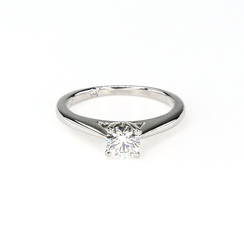 Platinum 0.53ct IGI Certified Round Diamond VS1/H Solitaire Engagement Ring