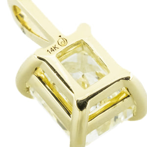 GIA 1.02ctw Princess Cut Diamond Solitaire Pendant in 14K Yellow Gold - Chain Not Included