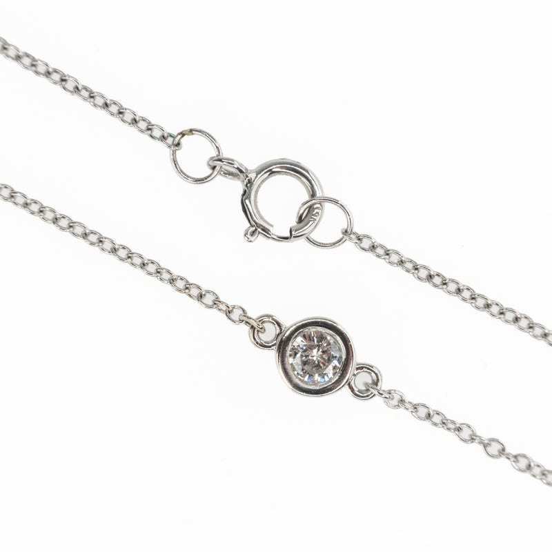 New 0.66ctw Diamond By The Yard 6-Station 18" Necklace in 14K White Gold