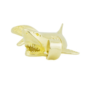 Gold Shark Pendant in 14K Yellow Gold - 13 Grams
