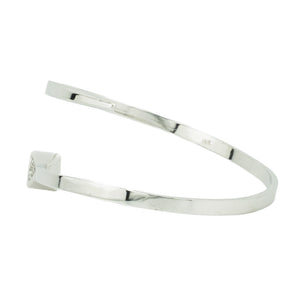 0.09ctw Diamond Accented 7" Fashion Nail Bracelet in 18K White Gold -19.1 Grams