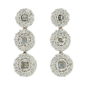 1.00ctw Diamond Accented Dangle Earrings in 18K White Gold