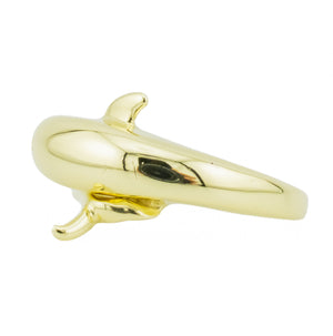 Dolphin Gold Ring in 14K Yellow Gold - Size 5.75