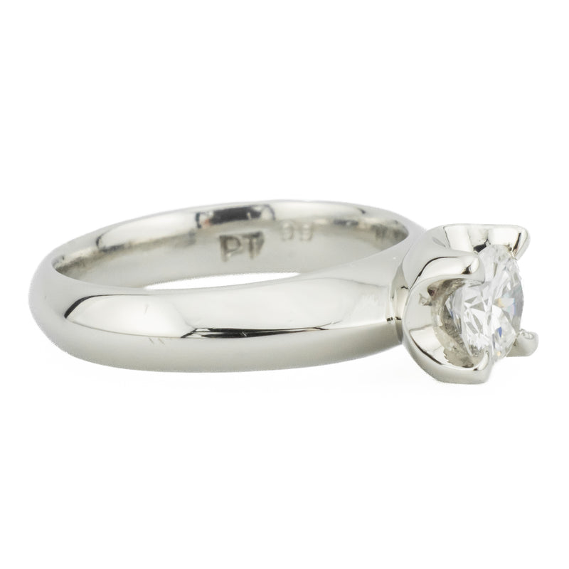 0.66ct Round Brilliant H/VS2 Diamond Solitaire Engagement Ring in Platinum - Size 5.25