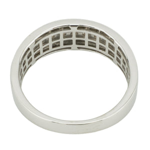 0.50ctw Gent's Round Brilliant Diamond Accented Wedding Band in 14K White Gold - Size 11.5