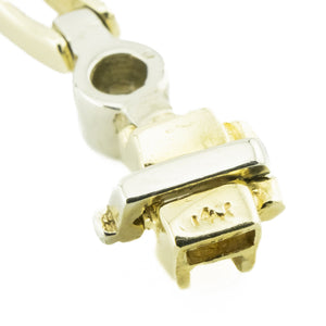 2.00ctw Bezel Set Round Brilliant Diamond 7" Bracelet in 14K Two Tone Gold