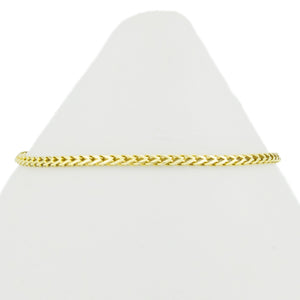 2mm Wide Foxtail Bracelet 7.75" in 18K Yellow Gold - 4.1 grams