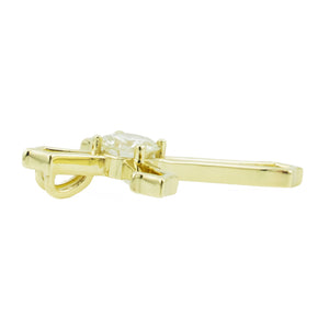 1.07ctw Round Diamond Solitaire Cross Pendant in 14K Yellow Gold - Chain Not Included