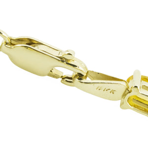 Garnet and Citrine Accented Gemstone 7" Tennis Bracelet in 14K Yellow Gold - 12.8 Grams