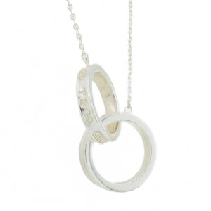 Tiffany & Co. 1837 Interlocking Circles Pendant 18" Necklace in Sterling Silver