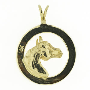 Horse Pendant in 14K Yellow Gold