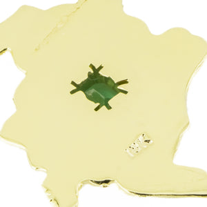 0.15ctw Emerald Cut Emerald Solitaire Gemstone Colombia Pendant in 18K Yellow Gold