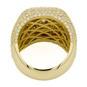 7.4ctw Gent's Diamond Cluster Ring in 14K Yellow Gold - Size 10