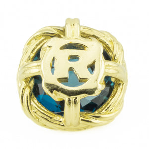 Peter Thomas Roth 9.30ctw Blue Topaz Pendant in 18K Yellow Gold on 18" Cable Chain in 18K Yellow Gold