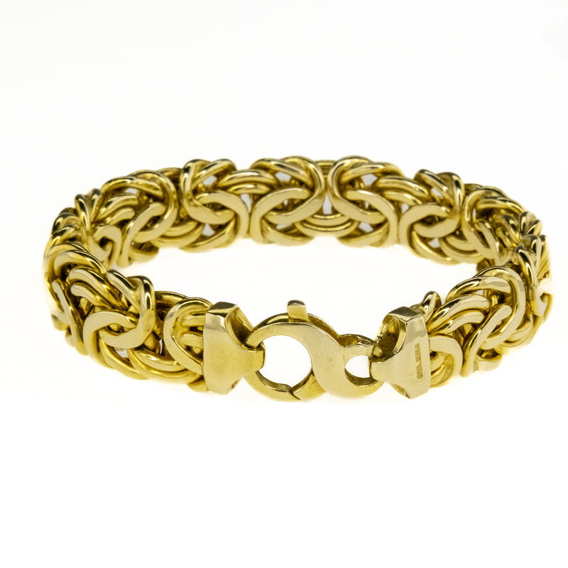 Byzantine Link Bracelet 8" in 14K Yellow Gold