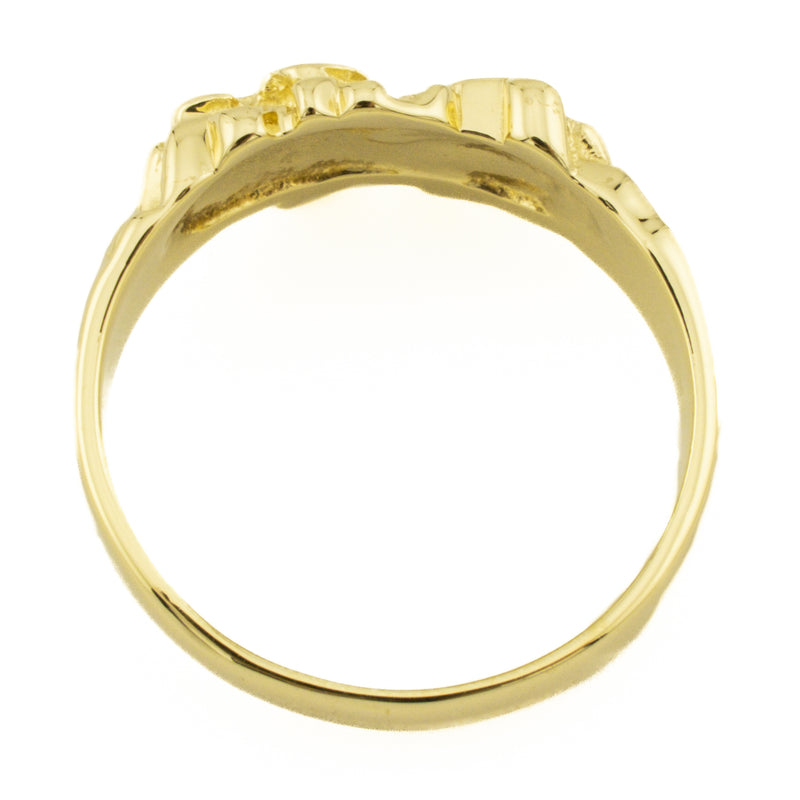 Gold Nugget Ring in 14K Yellow Gold - Size 11.25