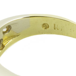 0.50ctw Round Brilliant Diamond Accented Band Ring in 18K Two-Tone Gold - Size 6