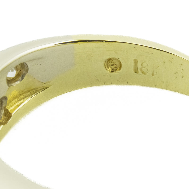 0.50ctw Round Brilliant Diamond Accented Band Ring in 18K Two-Tone Gold - Size 6