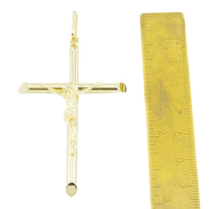 Hollow Gold Cross Pendant in 14K Yellow Gold - 5.1 Grams