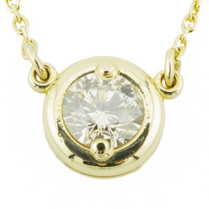 0.90ctw Round Brilliant Diamond Solitaire 18" Necklace in 14K Yellow Gold