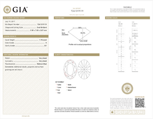 GIA 1.70ct Oval Diamond and Accented Engagement Ring in 14K Rose Gold - Size 8