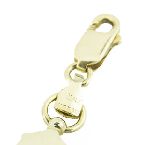 8mm Wide Enamel Ladybug 7" Bracelet in 14K Yellow Gold - 6.6 grams