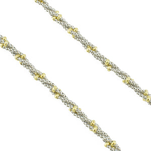 17" Twisted Beaded Fashion Chain in 14K Two-Tone Gold - 20.1 Grams