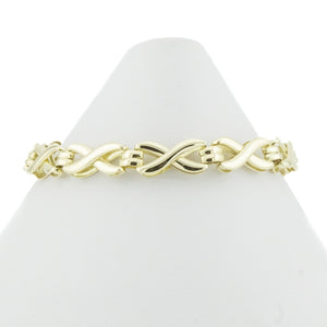 6.5mm Wide Infinity Link 7" Bracelet in 14K Yellow Gold - 11 grams