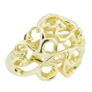 Ladies Fashion Gold Ring in 14K Yellow Gold - Size7.5