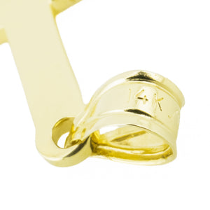Gold Cross Pendant in 14K Yellow Gold - 3.2 Grams