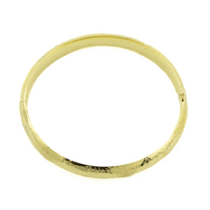 10mm Fashion Hollow Bangle 8" Bracelet in 14K Yellow Gold