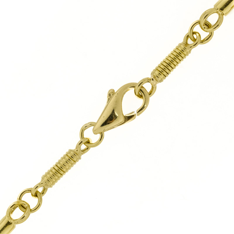 Fancy Fashion Link Bracelet 8" in 18K Yellow Gold