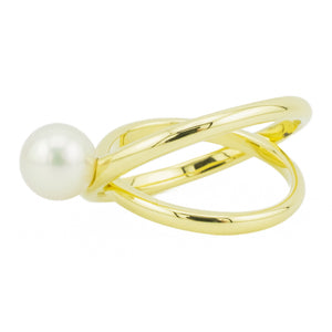 Mikimoto 7.6mm Pearl Solitaire Ring in18K Yellow Gold - Size 7.5