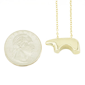 The Golden Bear Mama Bear 30" Necklace in 14K Yellow Gold -7.6grams