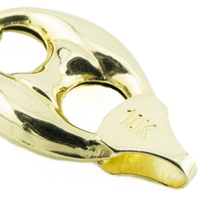 15mm Wide Hollow Gucci Link 8" Bracelet in 10K Yellow Gold -12.8 grams