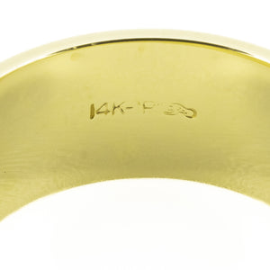 8mm Wide Stack Gold Wedding Band Ring in 14K Yellow Gold - Size 6