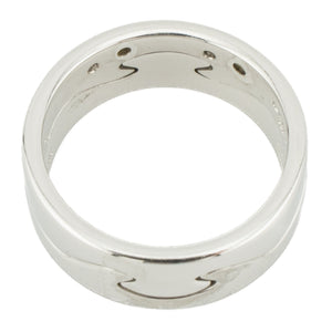 Georg Jensen "Fusion" 0.20ctw Round Diamond Accented Ring in 18K White Gold - Size 6.25