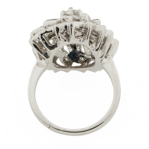 0.75ctw Vintage Diamond Fashion Ring in 14K White Gold - Size 5.5