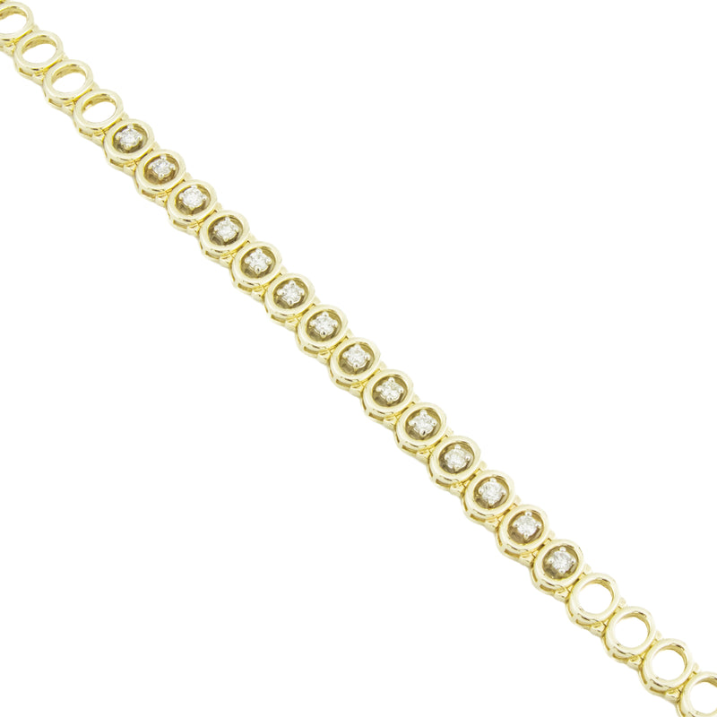 1.50ctw Round Diamond 7" Tennis Bracelet in 14K Yellow Gold - 22.6 Grams