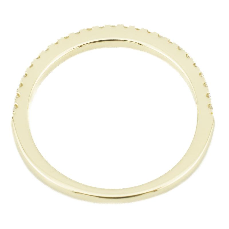 0.25ctw Diamond Accented Wedding Band Ring in 14K Yellow Gold - Size 6.75