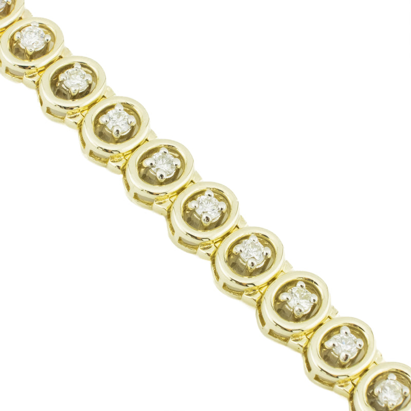 1.50ctw Round Diamond 7" Tennis Bracelet in 14K Yellow Gold - 22.6 Grams
