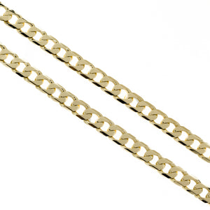 6.4mm Wide Curb Link 24" Chain in 10K Yellow Gold - 44.3 grams