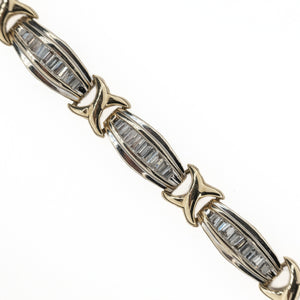 3.00ctw Multi Diamond 8" Tennis Bracelet in 14K Two Tone Gold