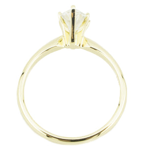 1.00ct Marquise G/I1 Diamond Solitaire Engagement Ring in 14K Yellow Gold - Size 6.75