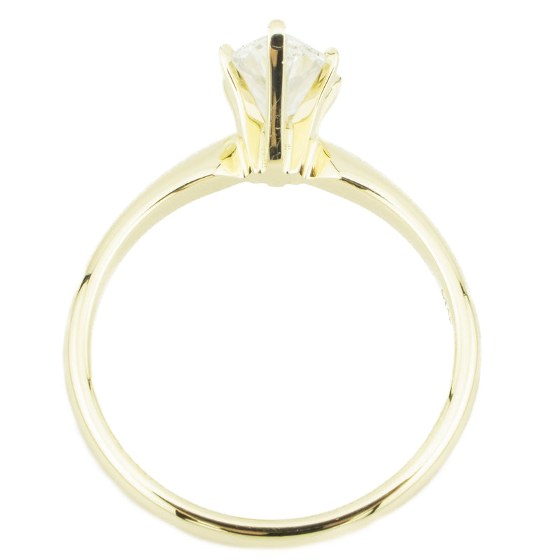 1.00ct Marquise G/I1 Diamond Solitaire Engagement Ring in 14K Yellow Gold - Size 6.75