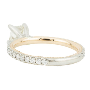 Verragio 0.70ct VS1/L Princess Diamond and Accents Engagement Ring in 14K Two-Tone Gold